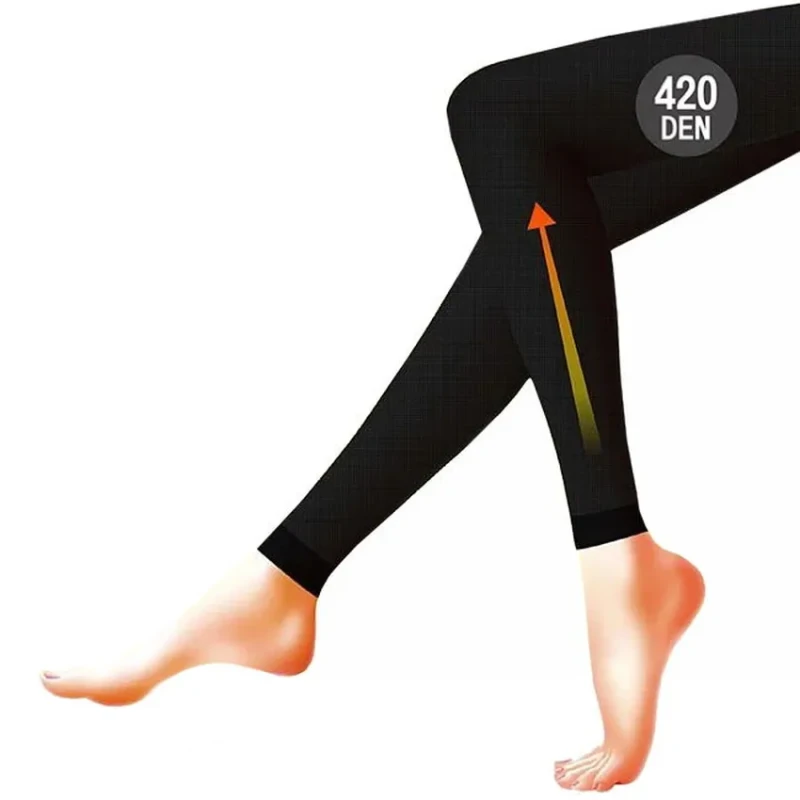 Kompressionsleggings mit abgestufter Kompression, 420D